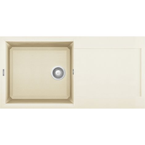 Lavello Elleci Incasso 1 vasca 100x50 Easy 480 Granitek Bianco Antico LGY48062