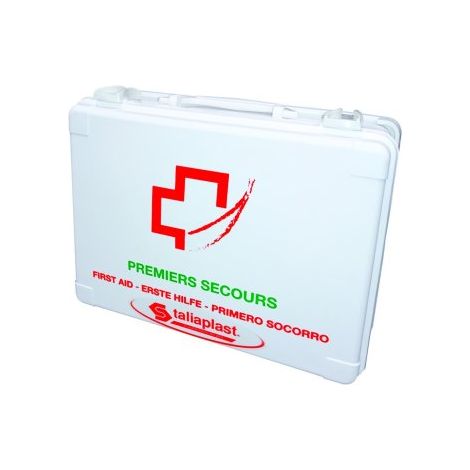 Sofop – Coffret de secours BTP avec pansements et ciseaux inox – Pour chantiers humides – 560001 (1/6)
