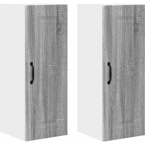 Meuble mural de cuisine,Armoire de cuisine 2 pcs Gris Sonoma 30 x 31 x 80 cm CFW27952 (1/5)