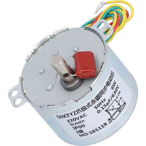 Réducteur à engrenages pour moteur synchrone, commande industrielle avec condensateur, 5 tr/min, 220 V CA, 50 kTYZ (1/5)