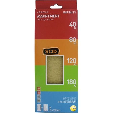 Patin Auto-agrippant 115 X 230 Mm  40 X 2 / 80 X 2 / 120 X 2 / 180 X 2 8 (1/2)