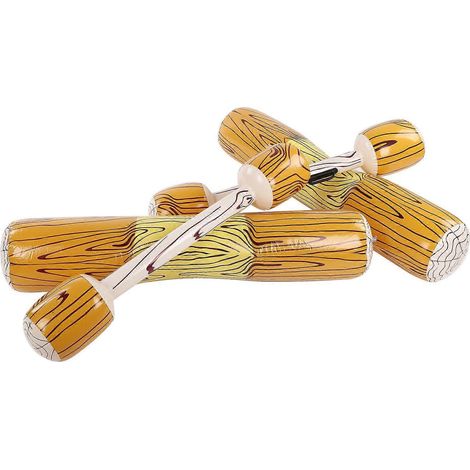 Jouet gonflable flottant en bois imitation bois pour les sports nautiques, idéal pour les jeux de natation et les animations de fête. (1/4)