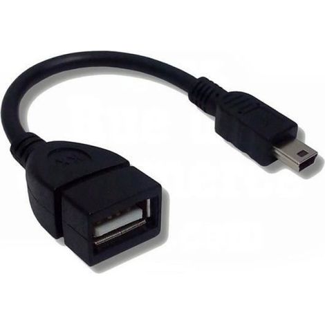 Cable Mini USB mâle / USB A femelle, OTG / HOST