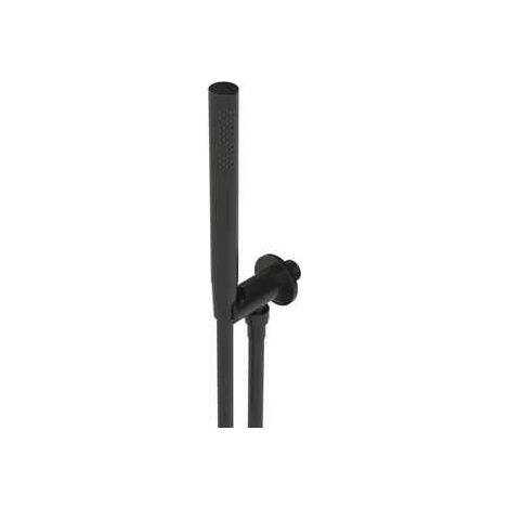Ensemble support douchette noir, entrée murale M15/21 avec flexible 150 cm