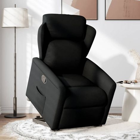 Maison Exclusive - Fauteuil inclinable noir tissu