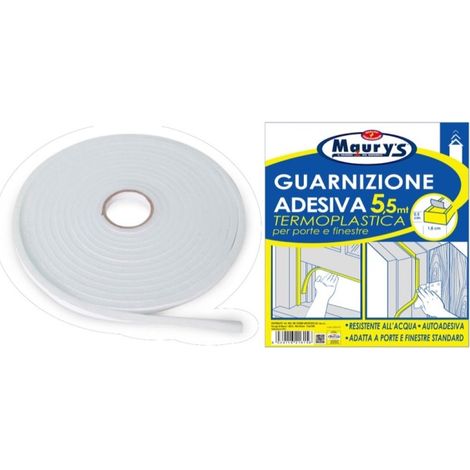 MAURY'S GUARNIZIONE ADESIVA TERMOPLASTICA PER INFISSI 1.8CM X 5.5MT