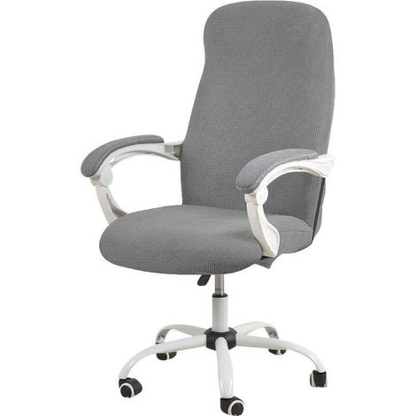 [NEVER USED] Office Chair Office Chair Cover Water Resistant Gray Stretch Jacquard Computer Chair Cover for Armrest Chairs M