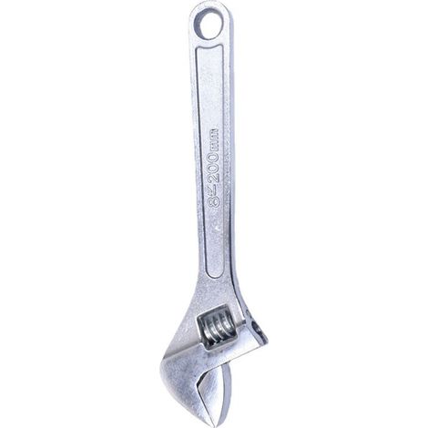 Clé à molette réglable monobloc, en acier à haute teneur en carbone chromé, longueur 250 mm (1/4)