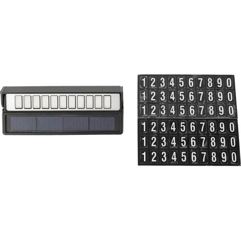 Plaque de stationnement temporaire Toivize Solaire LED ABS 92g chiffres amovibles adhésif vitre voiture discrète pratique (1/5)