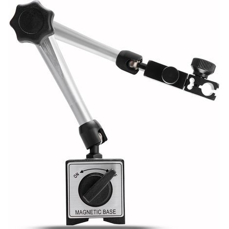 Base magnetica per comparatore a quadrante, supporto per comparatore a quadrante, supporto magnetico regolabile per comparatore digitale, forza di trazione massima di 176 lb/80 kg (1/5)