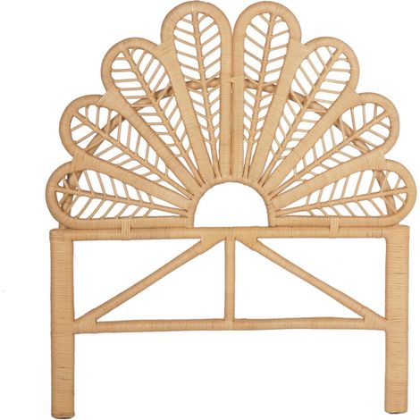 sweeek - Kopfteil aus Rattan, naturfarben - 90 cm (1/5)