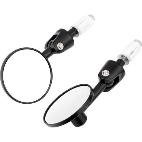 Rétroviseurs latéraux pliables de 2 pièces, rétroviseur de guidon, pour moto moto vélo de rue (1/3)