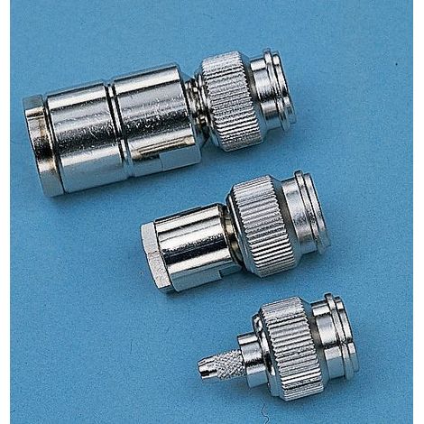 Connecteur coaxial RS PRO Mâle Droit, raccordement A sertir 50O Montage sur câble ( Prix pour 1 )