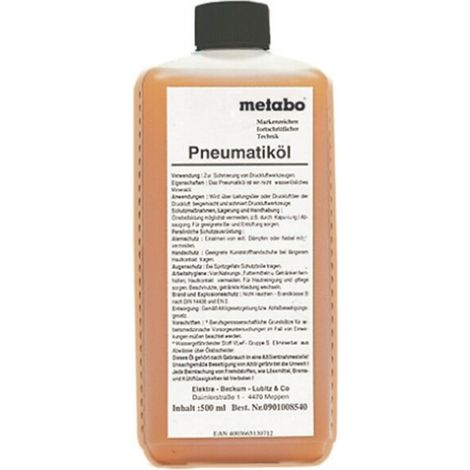 Metabo Huile spéciale 0,5 l pour outils à air comprimé - 0901008540