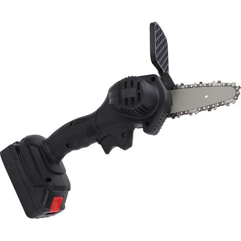 Scie à main miniature 4 pouces, outil de coupe électronique portable à une main, tronçonneuse sans balai AC100-240V, prise UE, noir (1/5)