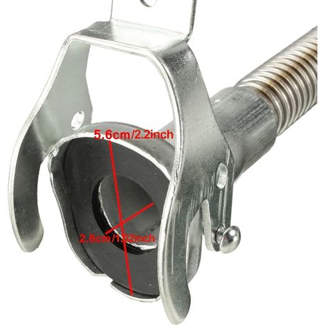 Bec verseur flexible argenté, compatible avec les fûts d'huile standard de 5 à 20 litres / 31 cm de longueur (1/5)
