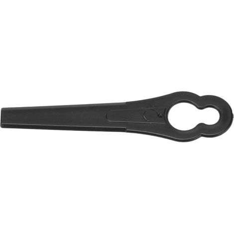 80-mm-Ersatzmesser aus Kunststoff für Rasentrimmer, Freischneider und Gartenmäher, 100 Stück, 11 x 7 mm Loch, schwarz (1/5)