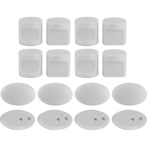 Lot de 4 poignées de porte coulissante de douche, poignée en verre pour salle de bain, quincaillerie L38W, modèle L38. (1/5)