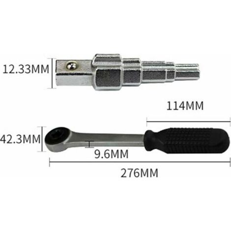 Clé Étagée - 10 mm 11 mm 12,5 mm 16 mm 21 mm - Pour Radiateur Robinetterie Tuyauterie - Acier Au Carbone - 1 Pièce (1/4)