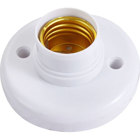 Set mit 4 weißen E27-Fassungen aus Kunststoff – Spannung 250 V, Stromstärke 6 A, Temperatur 300 °C – Kompatibel mit herkömmlichen Glühbirnen und Energiesparlampen (1/5)