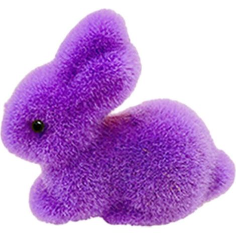 Lapin de Pâques décoration œil, accrocheur multicolore mousse lapin décoration pour intérieur et extérieur décoration de fête,Violet,B (1/5)
