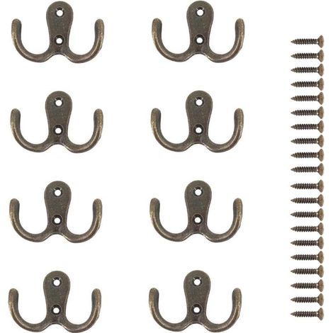 Haken, Doppelschrauben, Zinklegierung, Bronze, für das Badezimmer (1/5)