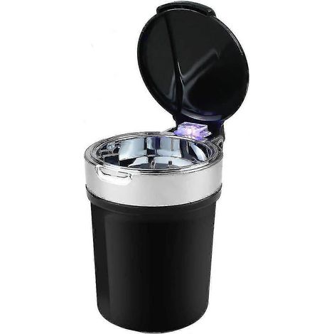 Cendrier de voiture anti-fumée autoextinguible avec couvercle et lumière LED (1/5)