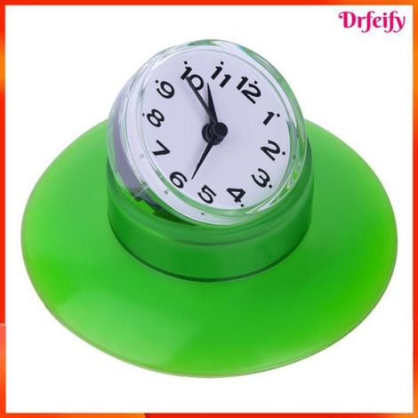 Horloge murale - - Quartz - Étanche - Ventouse 8,6 cm - Vert (1/5)