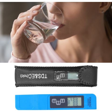 Testeur TDS/EC Portable - Mesure Qualité Eau Multifonctionnel - Plage 0-9999ppm - Compensé Température Auto - Titanium ABS - 68g (1/5)