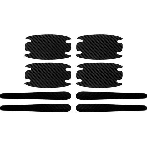 Autocollants en fibre de carbone pour poignées de portières de voiture - protections universelles pour poignées de portières - auto-adhésives et sans résidus, accessoires auto (1/5)