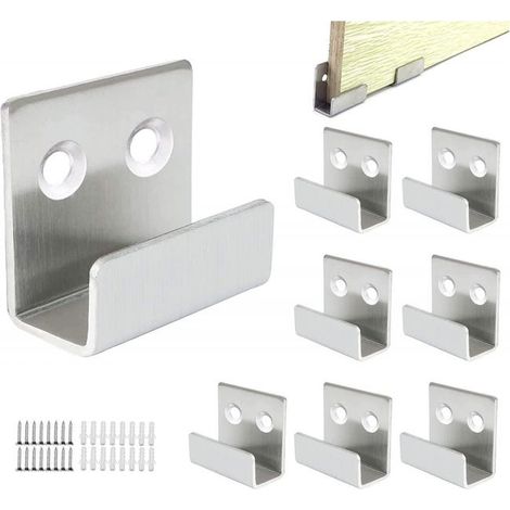 8 ganci da parete per specchi, staffe a muro in acciaio inox, adatti per cornici di specchi pesanti (1/5)