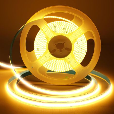 1 Ruban LED COB 4M, Dimmable 24V, 320LEDs/M, Blanc Chaud 2700K, Avec Télécommande RF, Pour Décoration Maison (1/5)