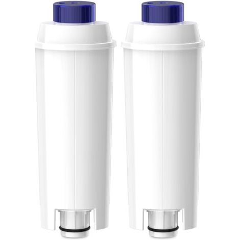 DLSC002 Filtres pour Delonghi Magnifica s,Dinamica,ECAM,ESAM,ETAM,Primadonna,BCO,EC Serie Machine à café, Cartouches de Filtre à eau pour Delonghi, pour Adoucir l'eau et Réduire le Calcaire，（2 Pcs）