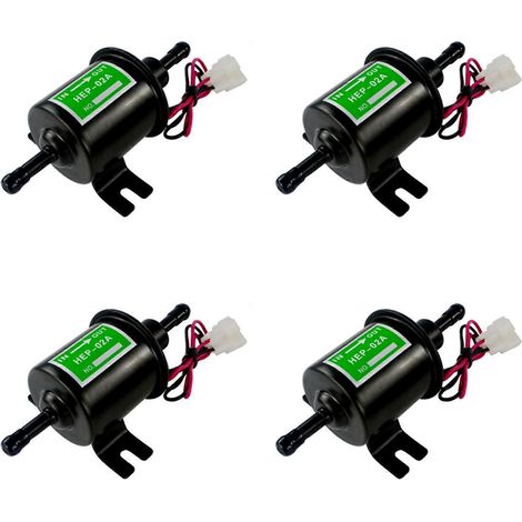 Pompe à carburant électrique universelle 12 V, 4 pièces, en métal massif, pour essence, pompe de transfert d'essence 12 volts HEP-02A (1/5)