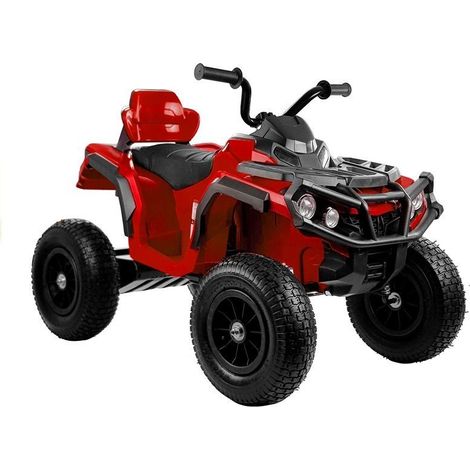 BDM0906 Quad eléctrico con ruedas inflables y luces LED, reproductor de MP3, color rojo. (1/5)