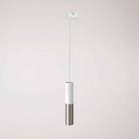 Creative Cables - Candeeiro suspenso de calha com abajur duplo Tub-E14 - lâmpada incluída