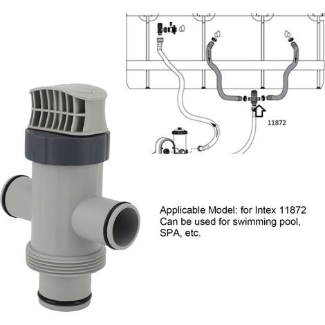 Raccord de Plomberie Double Split pour Intex 11872 - Kit de Maintenance de Pompe pour Piscine Hors-Sol (1/5)