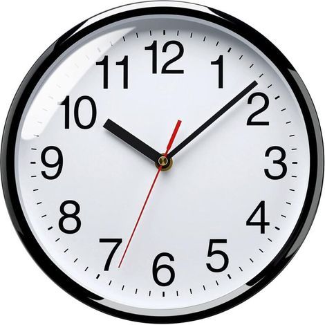 Horloge Murale, 25cm Horloge Murale Décorative de Qualité, Mécanisme Silencieux à Quartz, pour Maison/Cuisine/Bureau/École (Blanc) (1/5)