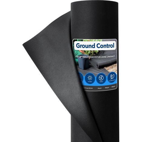 Unkrautvlies Ground Control Schwarz 50 g/m² 150 x 300 cm