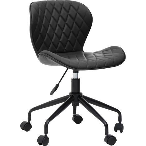 Premier Housewares Brent Black Armless Home Office Chair (1/5)