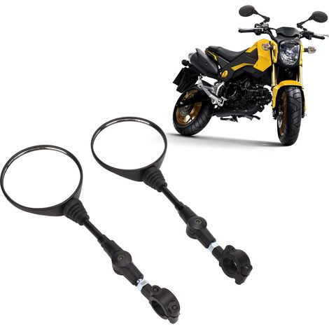 Universeller 22-mm-Lenkerspiegel für Motorräder, Elektrofahrzeuge/Quads und Modelle von Honda, Yamaha, Kawasaki und Suzuki. (1/5)