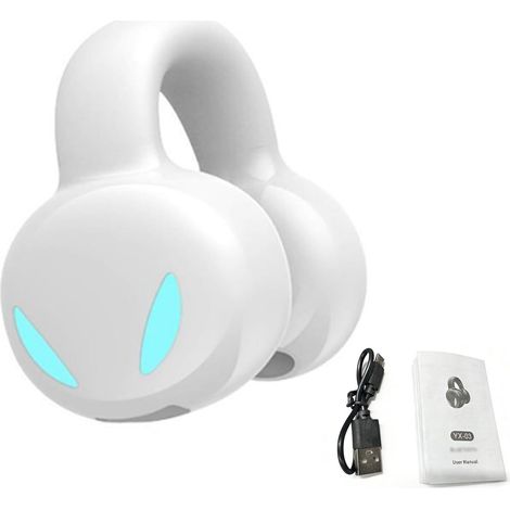 Écouteur à Pince BT Précis avec Son Haute Définition, Casque Unique pour Téléphones Intelligents, PC TV, Longue Durée de Vie de la Batterie, Casque sans Fil pour Une Utilisation Prolongée (1/5)