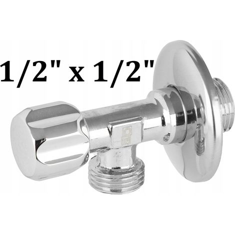 Eckpilzventil 1/2x1/2 für Waschmaschine und Geschirrspüler (1/2)