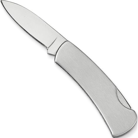 Couteau De Poche Verrouillable En Acier Inoxydable - Lame De 3 Pouces - Pour Ouvrir Colis Et Emballages - 1 Pièce (1/5)