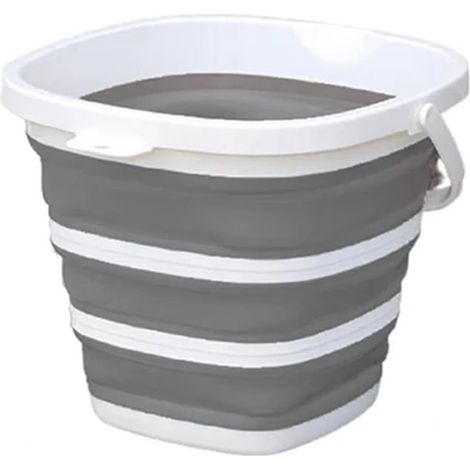 TRADE SHOP - Secchio Quadrato Pieghevole Da 7,5 Lt Con Maniglie Multifunzionale Portatile Salvaspazio - (1/5)