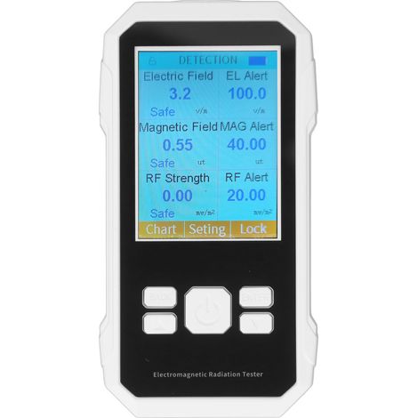 Decdeal EMF -Tester hohe Genauigkeit Elektromagnetischer Feldstrahlungsdetektor für Küchenbürobranche Geisterjagd Weiß weiß