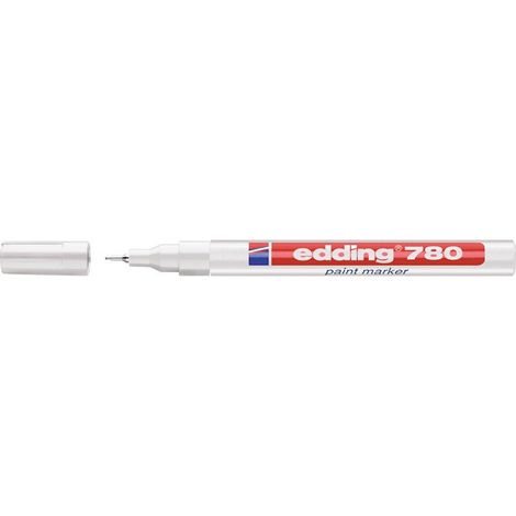 Marcador de pintura industrial 780 línea blanca 0,8 mm punta redonda EDDING (Por 10)