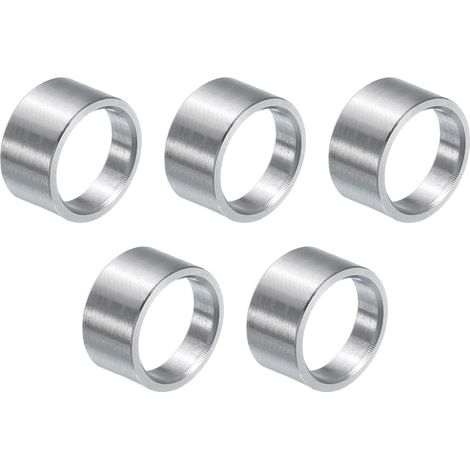 5Pcs Entretoise en Acier Inoxydable de 12 mm d'Alésage x 15 mm OD x 8 mm de Longueur, Finition Lisse, Entretoise Métallique Ronde pour Vis, Boulons et Tiges de 12 mm ID (1/5)