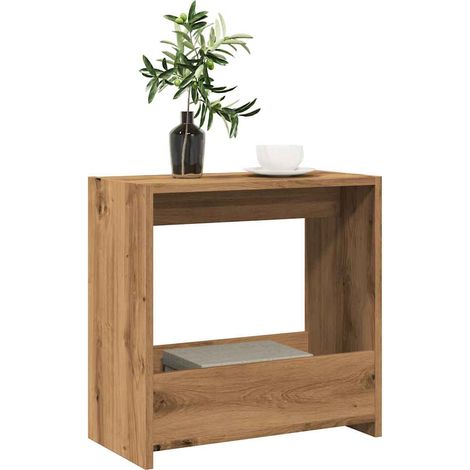 Vidaxl – Table d'appoint en bois d'ingénierie 50x26x50 cm – Design moderne – Résistante à l'humidité et à la déformation – Grand espace de rangement (1/6)