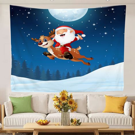 Décoration murale pour chambre à coucher - Tapisserie imprimée en tissu de fond pour art mural 100x75cm (1/5)